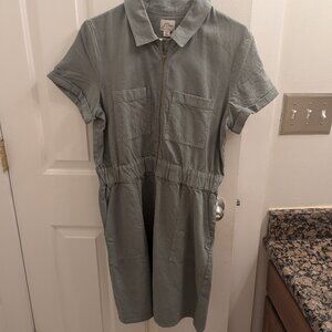 J. Crew Zip-front denim dress